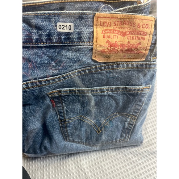 Levi Strauss 505 Regular Fit Denim Shorts Mens W36 Blue Jean Casual - Picture 10 of 10